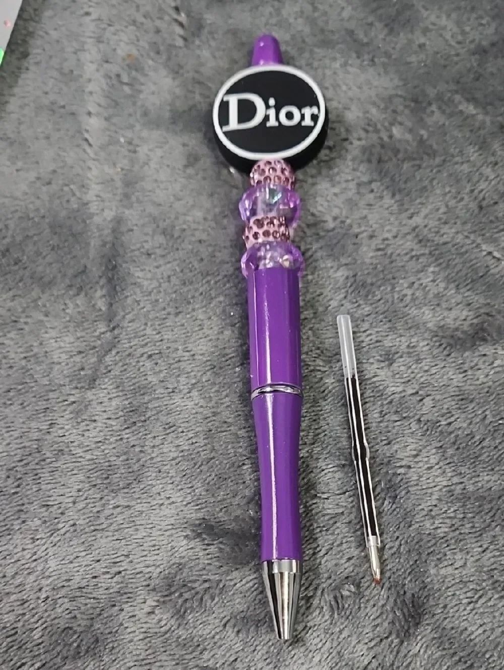 Dior Purple Crystal Accent Ballpoint Pen